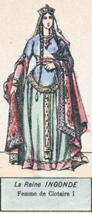 La Regina Ingonda, Moglie di Clotario I da French School