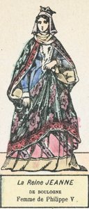 La regina Giovanna di Boulogne, moglie di Filippo V da French School