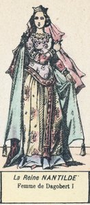 La regina Nantilde, moglie di Dagoberto I da French School
