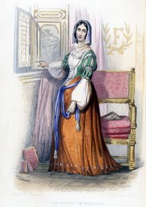 La Regina di Navarra (Margherita?) - in "Le Plutarque français", ed. Mennechet da French School
