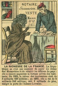 La Riche de la France, che illustra i benefici della Terza Repubblica sull