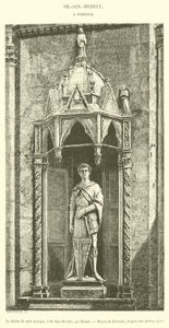 La statua di San Giorgio, a Or-San-Michele