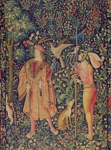 La Vie Seigneuriale - Partenza per la caccia, c.1500 da French School
