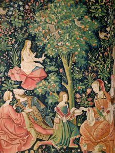 La Vie Seigneuriale: Scena Galante, c.1500 da French School