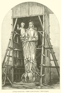 La Vergine colossale del Puy, Modello in gesso della statua (incisione) da French School
