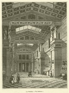 Il Walhalla, vista interna (incisione)