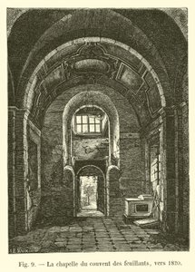 La cappella del convento dei Feuillants, verso il 1820 da French School