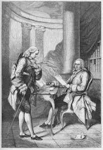 La dimissione di Turgot 1776 - Luigi XVI (1754-1793), re di Francia, e Anne Robert Jacques Turgot (1727-1781) - La dimissione di Turgot - incisione da "La storia della Francia raccontata ai miei nipoti" - di Francois Guizot - 1872-1876