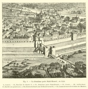 La seconda porta Saint-Honoré, nel 1450 da French School