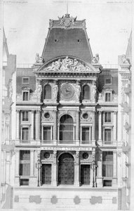 La facciata del Crédit Lyonnais, bd des Italiens - incisione, XX secolo da French School