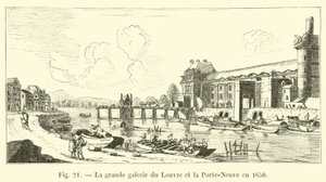 La grande galleria del Louvre e la Porta Nuova nel 1650