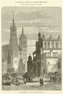 La piazza del Mercato, a Cracovia da French School