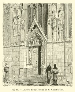 La porta Rossa, disegno di M Viollet-le-Duc
