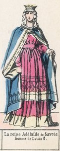La regina Adelaide di Savoia, moglie di Luigi VI da French School