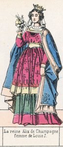 La regina Alix di Champagne, moglie di Luigi VII da French School