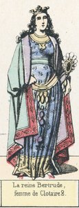 La regina Bertrude, moglie di Clotario II da French School