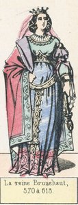 La regina Brunehaut, 570 a 613 da French School