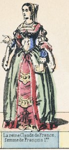 La regina Claudia di Francia, moglie di Francesco I da French School