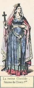 La regina Clotilde, moglie di Clodoveo I da French School