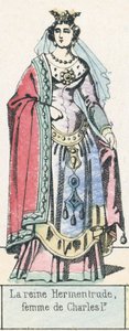 La regina Ermentrude, moglie di Carlo I da French School