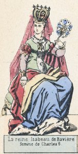 La regina Isabella di Baviera, moglie di Carlo VI da French School
