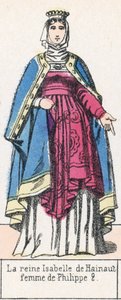 La regina Isabella di Hainaut, moglie di Filippo II da French School