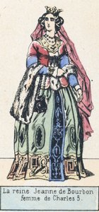 La regina Jeanne di Borbone, moglie di Carlo V da French School