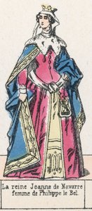 La regina Jeanne di Navarra, moglie di Filippo il Bello da French School