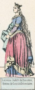 La regina Giuditta di Baviera, moglie di Luigi il Pio da French School