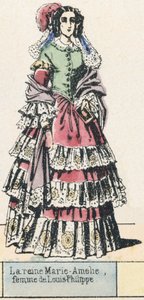 La regina Maria Amalia, moglie di Luigi Filippo da French School
