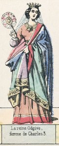 La regina Odgiva, moglie di Carlo III da French School