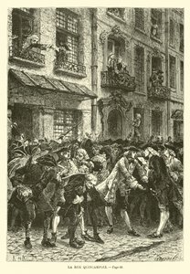 La rue Quincampoix da French School