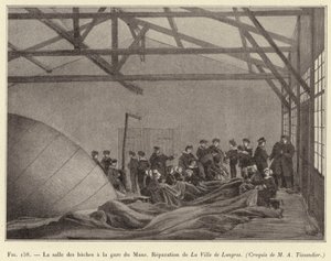 La sala delle bacheche alla stazione di Le Mans, Riparazione di La Ville de Langres da French School