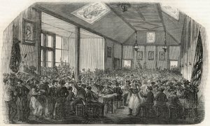 La taverna dei Canottieri a Bercy nel XIX secolo - Incisione in "Tableau-de-Paris" di Edmond Texier 1852