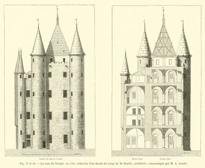 La torre del Tempio nel 1793, riduzione di un disegno dell