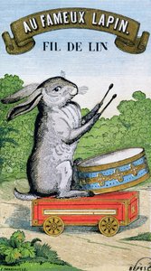 Etichetta per il marchio di filo di lino Au Fameux Lapin
