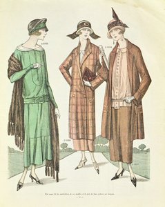 Moda femminile, illustrazione da La Veritable Mode Francaise de Paris, 1924