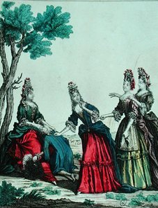 Signore che giocano a indovinare con un gentiluomo, seconda metà del XVII secolo da French School