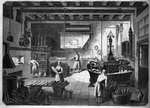 Grandi industrie francesi del XIX secolo: apparecchi per la cottura di Drouot. Forno di M. Courcier, rue Saint Maur a Parigi. In 