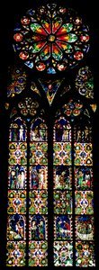Giudizio Universale e le Opere di Misericordia, dalla navata sud, c.1325