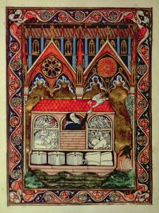 Arca di Noè, dal Salterio di San Luigi, c.1258-70 da French School