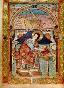 Lat 8850 f.81v San Marco, francese, dalla Scuola di Corte di Carlo Magno da French School