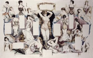 Illustrazioni per un articolo sulla biancheria intima femminile, da La Vie Parisienne, c.1870 da French School
