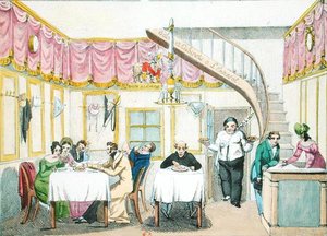Le Boeuf a la Mode, rue Valois, Parigi, da Le Gout du Jour, c.1830 da French School