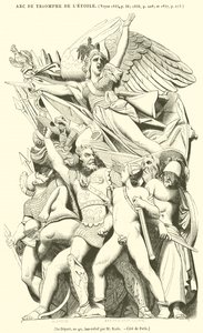 La partenza, o 92, bassorilievo (incisione) da French School