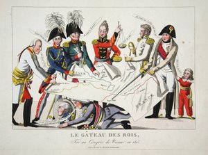 Le Gateau des Rois, tiré au Congrès de Vienne en 1815, pub. da French School