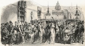 Le Grand Salon del caffè Frascati a Parigi nel XIX secolo - Incisione in "Tableau-de-Paris" di Edmond Texier 1852 da French School