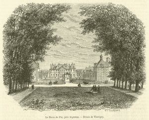 Le Haras du Pin, vicino ad Argentan (incisione) da French School