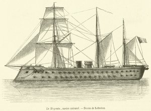 Le Magenta, nave corazzata (incisione) da French School