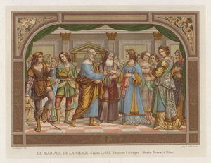 Il matrimonio della Vergine, dopo Luini, affresco, Museo Brera, Milano da French School